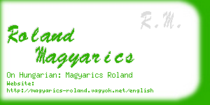 roland magyarics business card